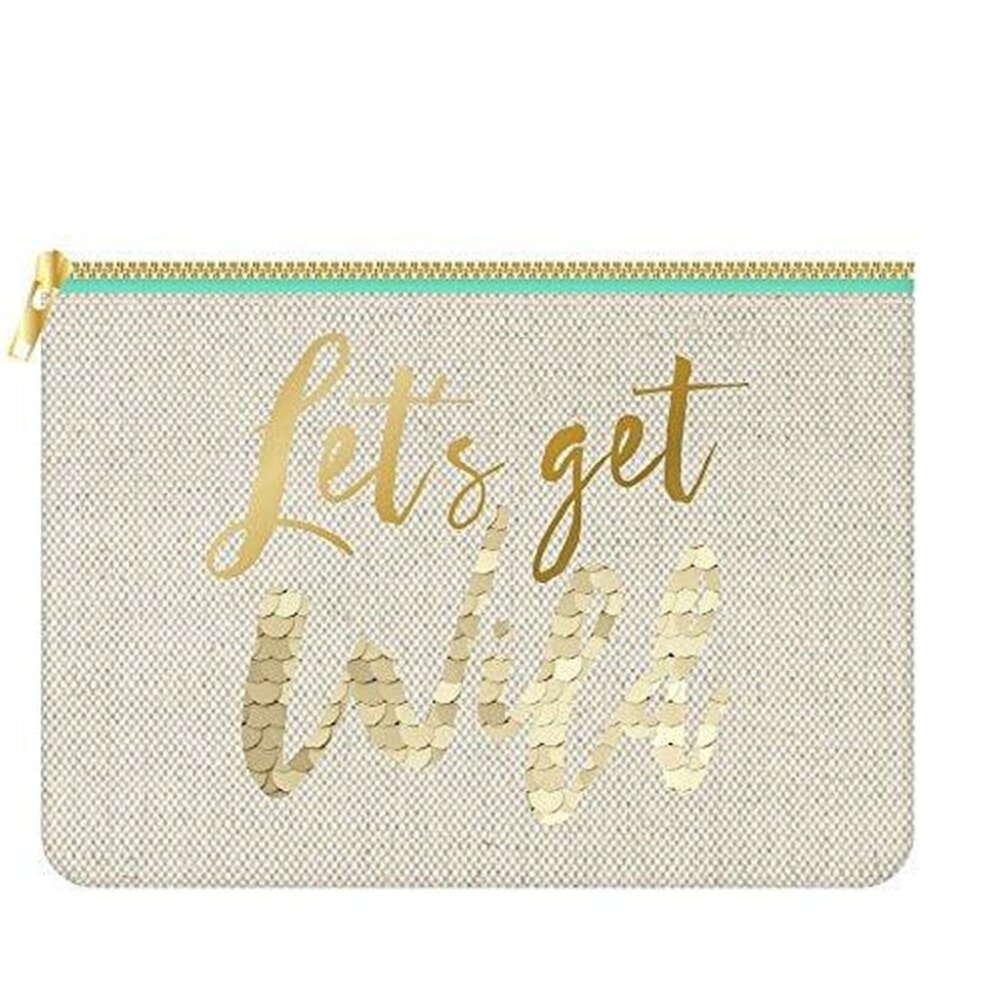 Sequin Let's Get Wild Cosmetic Bag